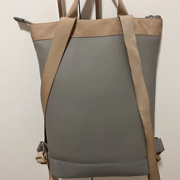 Scandinavian leather Gray Backpack for Women kapten and son - Picture 6 of 7